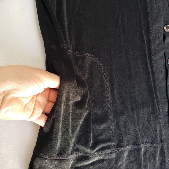 Chico's travelers Black Button-Up Cardigan with pockets chicos size 3 us size xl - Picture 4 of 10